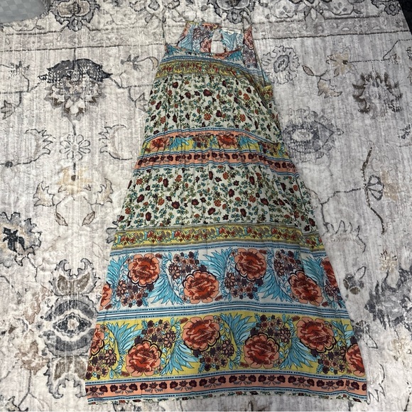 Forever 21 Dresses & Skirts - Forever 21 Floral Print Dress with Blue and Orange Accents